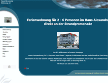 Tablet Screenshot of haus-alexandra-wangerooge.de